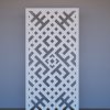 Balts Dekoratīvs sienas panelis LRZ01 ar režģveida frēzējumu – 600x1200 mm pretskats