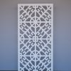Balts Dekoratīvs sienas panelis LRZ02 ar ritmisku frēzētu rakstu – 600x1200 mm pretskats