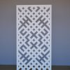 Balts Dekoratīvs sienas panelis LRZ04 ar ģeometrisku frēzētu rakstu – 600x1200 mm Pretskats