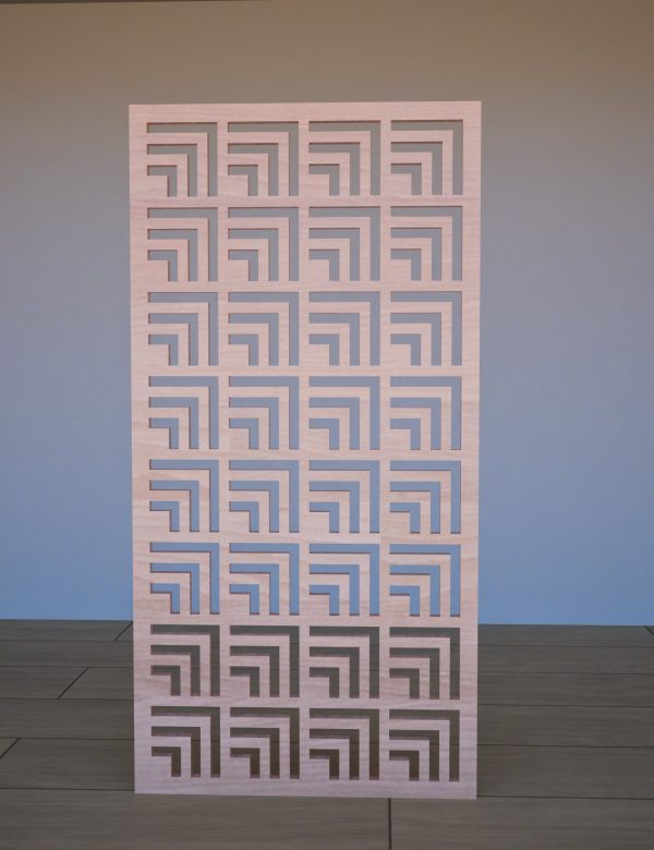 Koka Dekoratīvs MDF sienas panelis Angle ar ģeometrisku 3D reljefu Pretskats