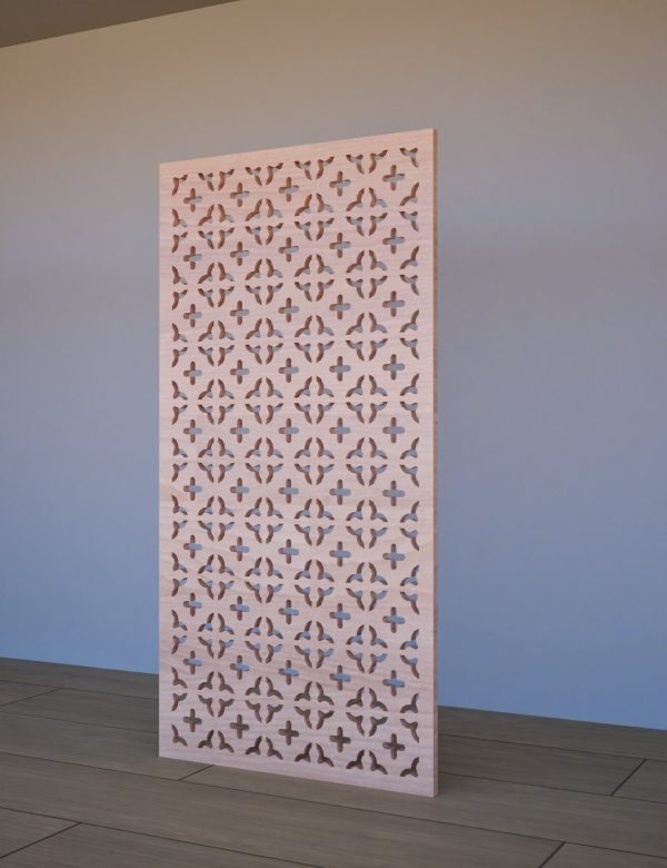 Koka Dekoratīvs sienas panelis CLOVE ar smalku frēzētu rakstu – 600x1200 mm