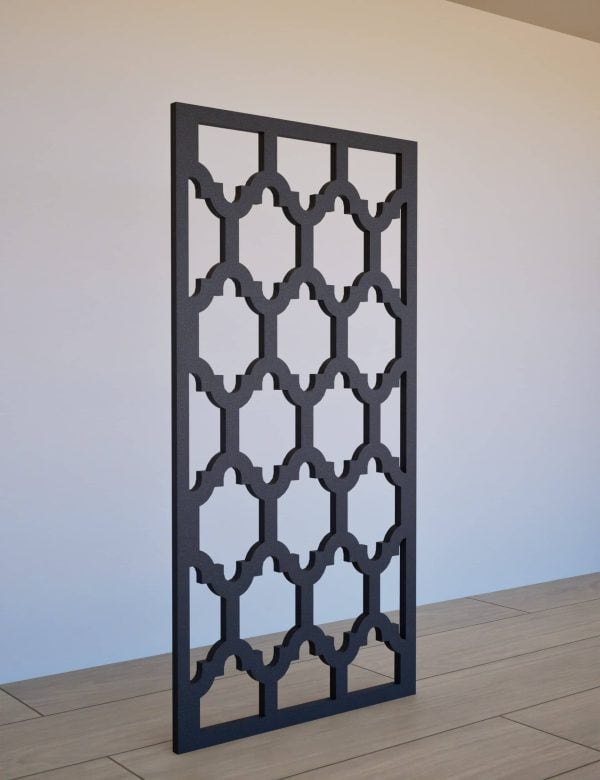 Sienas panelis Thrones ar austrumniecisku rakstu, 600x1200 mm melns