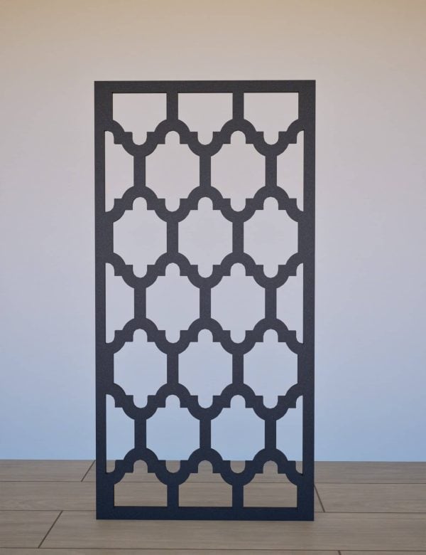 Sienas panelis Thrones ar austrumniecisku rakstu, 600x1200 mm melns