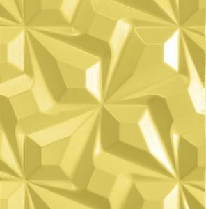 3D sienu panelis Zig-Zag Stars Yellow